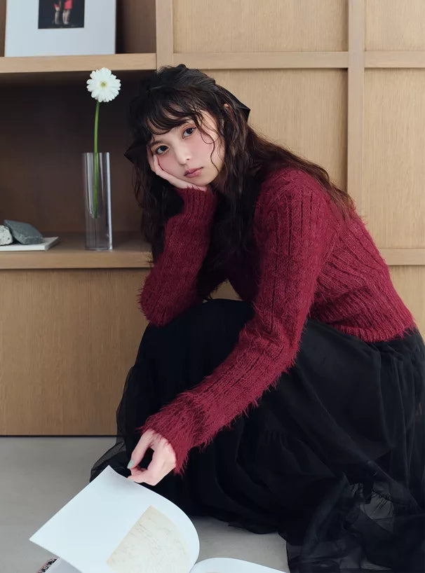 GRL 長毛絨絨針織外套 6色 [OT0172]