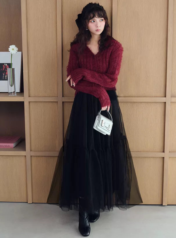 GRL 長毛絨絨針織外套 6色 [OT0172]