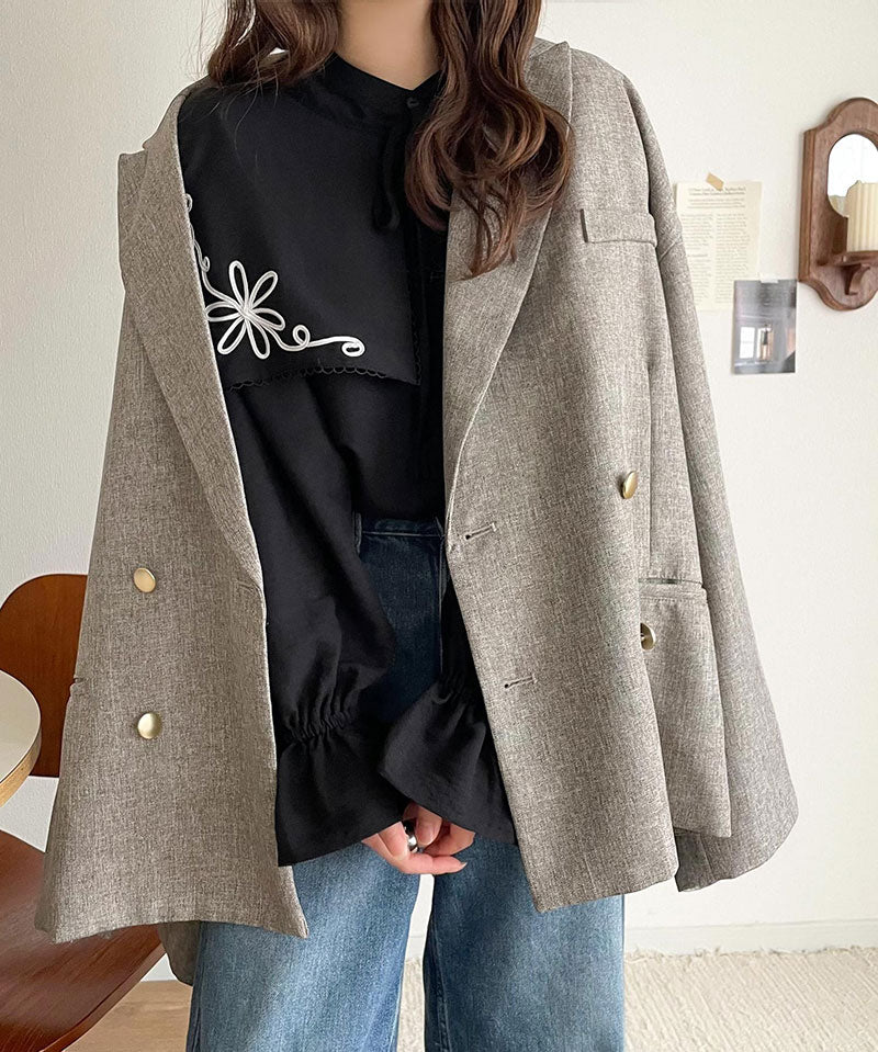 mily bilet 花卉刺繡領子襯衫 3色 [TP0232]