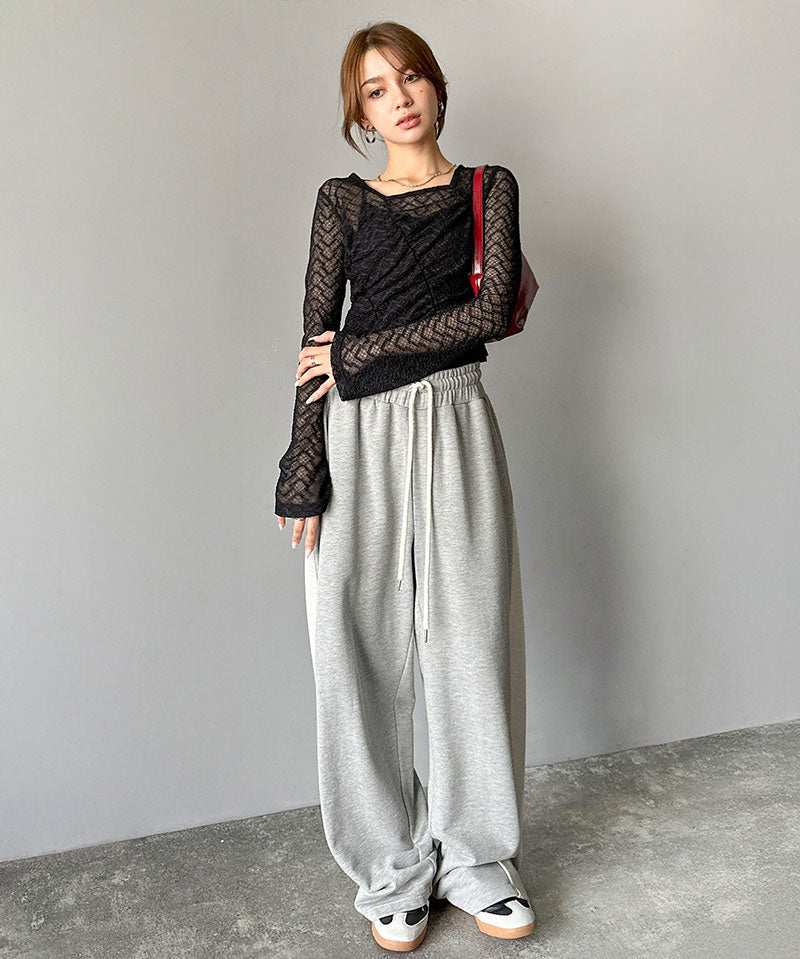 mily bilet 薄紗蕾絲上衣 3色 [TP0235]