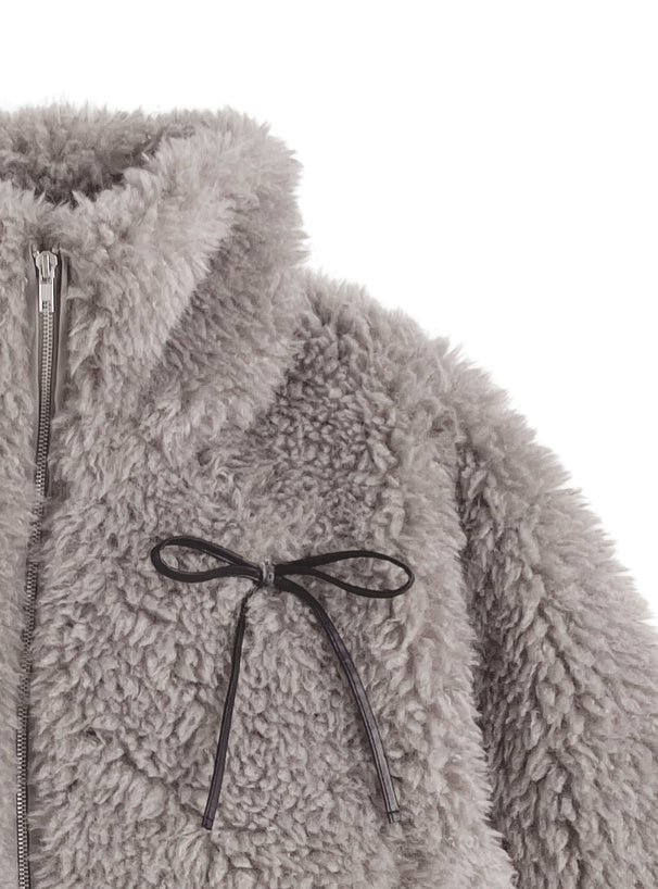 GRL 蝴蝶結毛毛外套 3色 [OT0214]