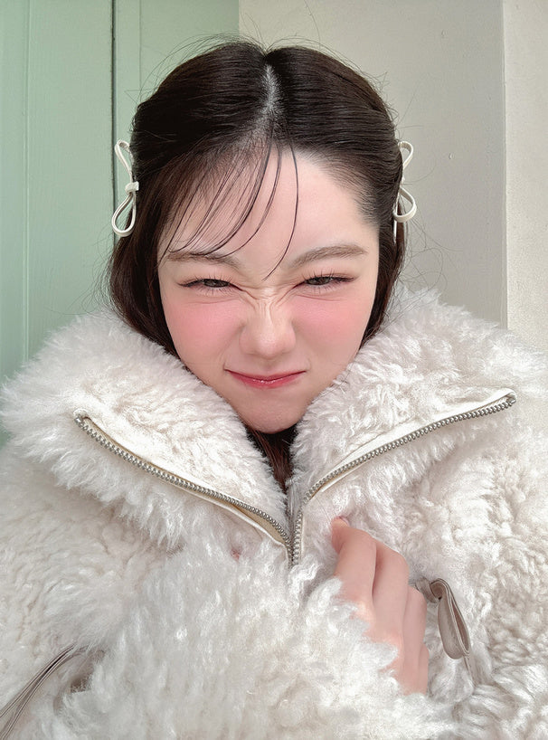 GRL 蝴蝶結毛毛外套 3色 [OT0214]