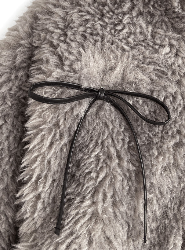 GRL 蝴蝶結毛毛外套 3色 [OT0214]