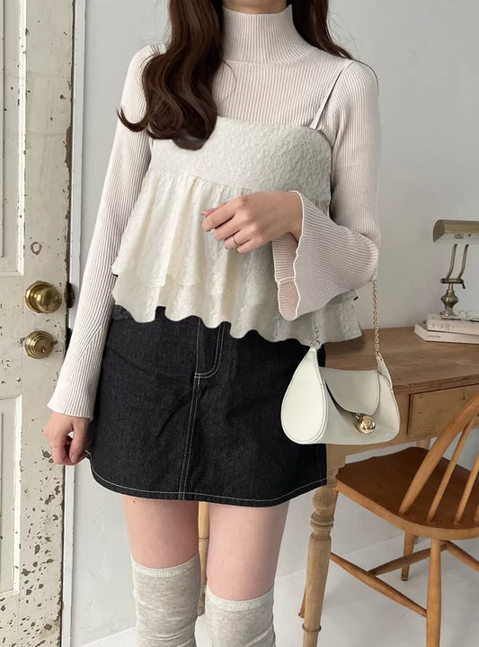 GRL 3way花花雙蝴蝶結吊帶胸衣 2色 [TP351]