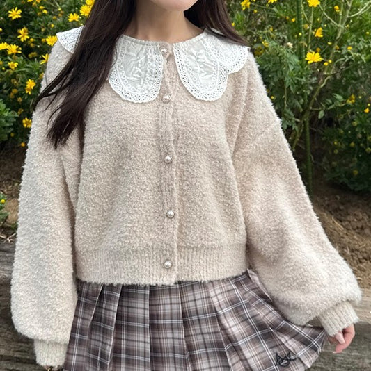 GRL 蕾絲領外套 3色 [OT0215]