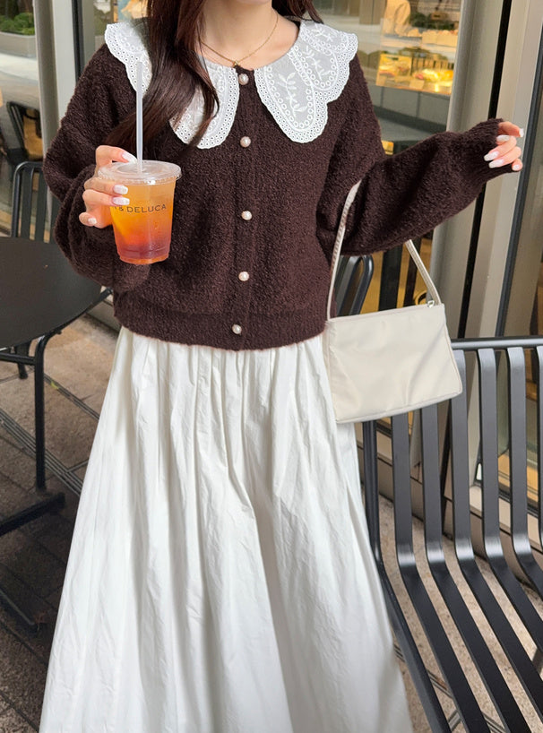 GRL 蕾絲領外套 3色 [OT0215]