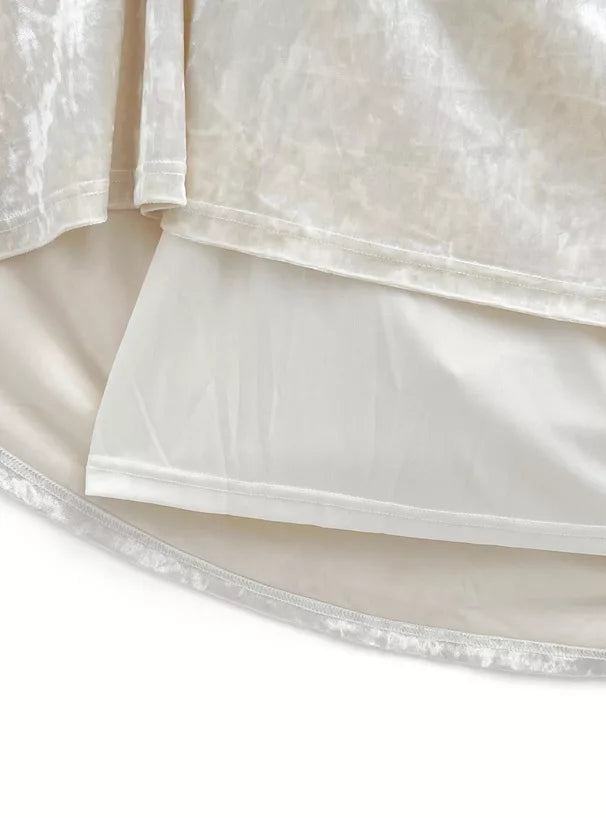 GRL 暗花絲絨蝴蝶結吊帶連身裙 2色 [OP0177]