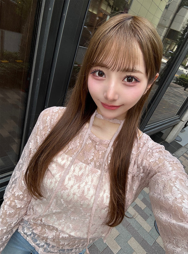 GRL 頸帶蝴蝶蕾絲上衣 3色 [TP0230]