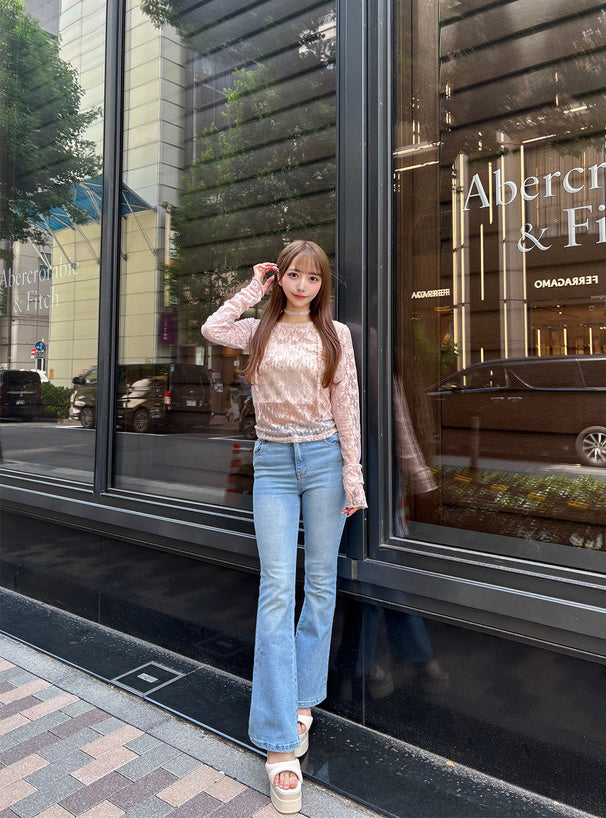 GRL 頸帶蝴蝶蕾絲上衣 3色 [TP0230]