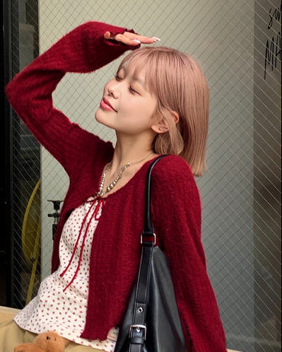 GRL 綁帶羅紋針織外套 3色 [OT273]