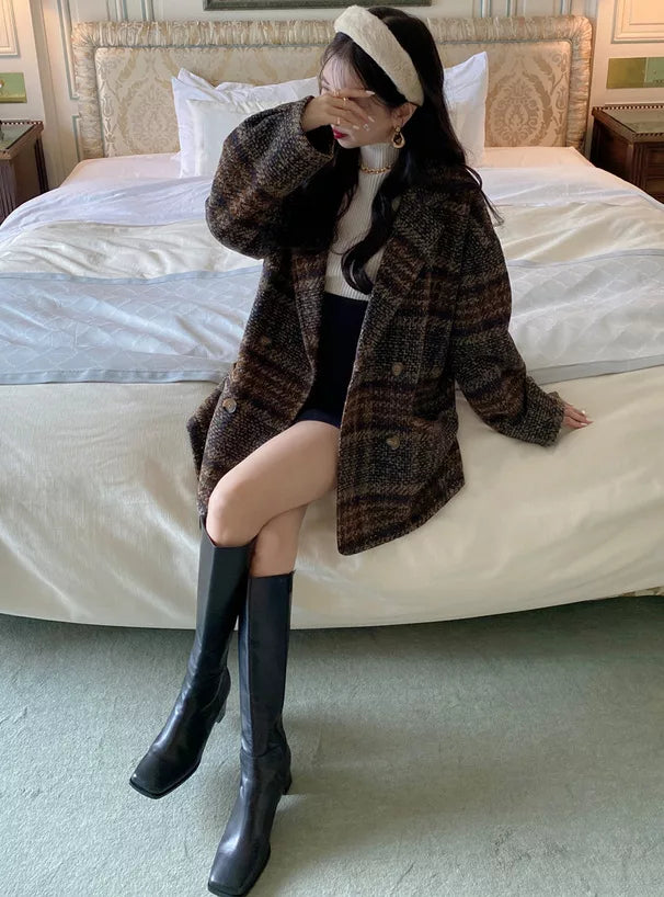 GRL 格仔雙扣大褸 [OT0136]