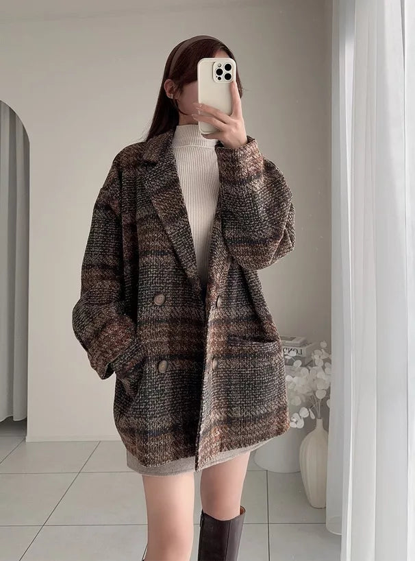 GRL 格仔雙扣大褸 [OT0136]