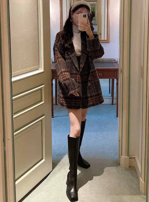 GRL 格仔雙扣大褸 [OT0136]