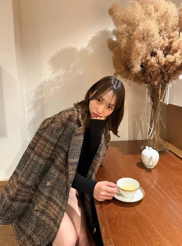 GRL 格仔雙扣大褸 [OT0136]