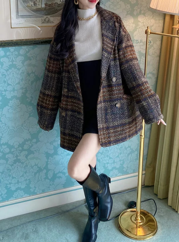 GRL 格仔雙扣大褸 [OT0136]