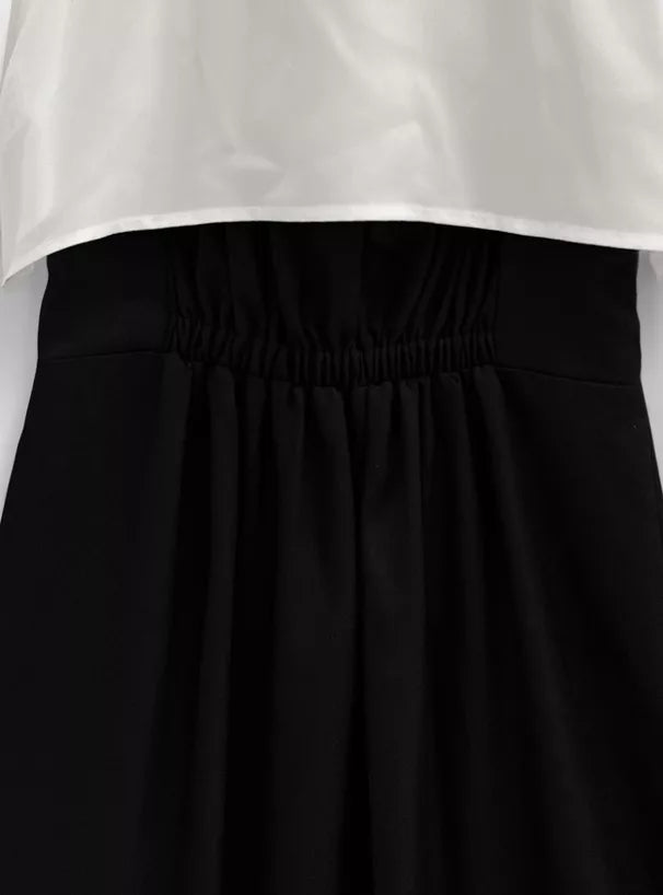 GRL 蝴蝶結襯衫 x 吊帶連身裙套裝 [OP0129]