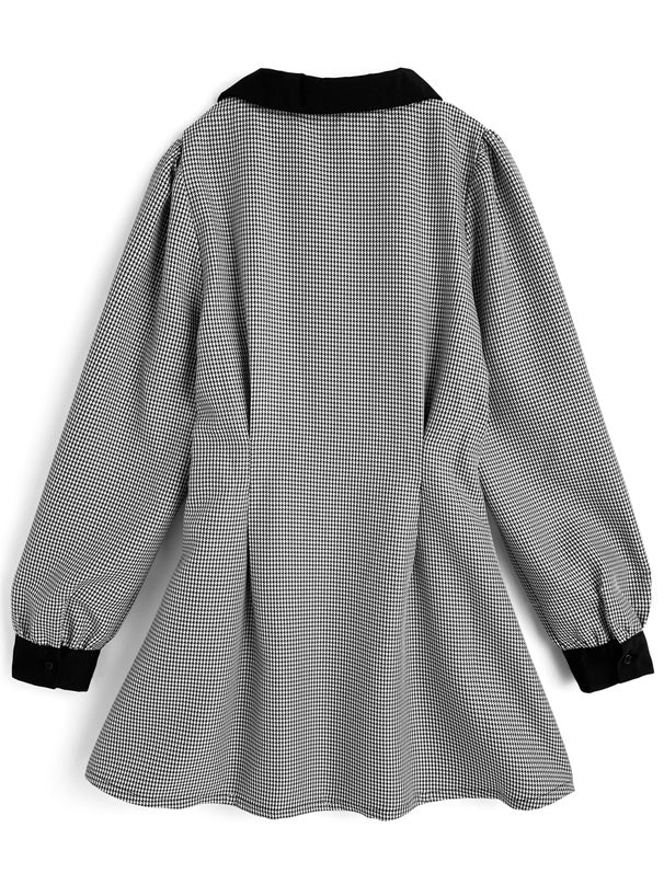 GRL 千鳥格蝴蝶結連身裙 [OP0221]