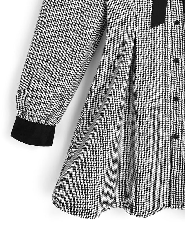 GRL 千鳥格蝴蝶結連身裙 [OP0221]