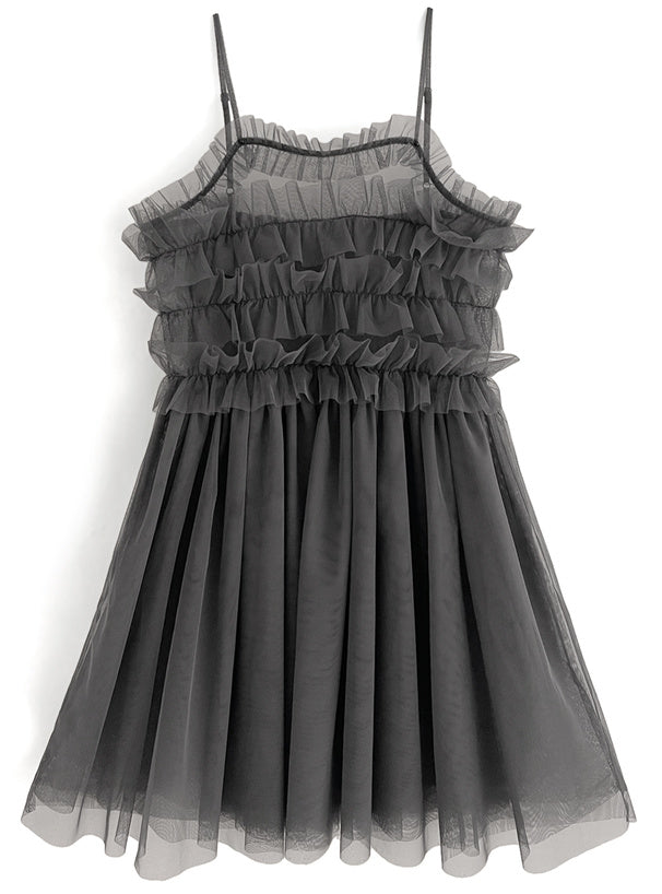 GRL Ruffle薄紗 x 針織連身裙套裝 3色 [OP0114]