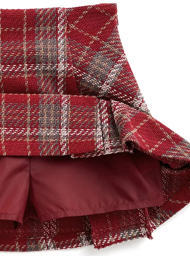 GRL 粗紗格紋短裙 [bt0176]