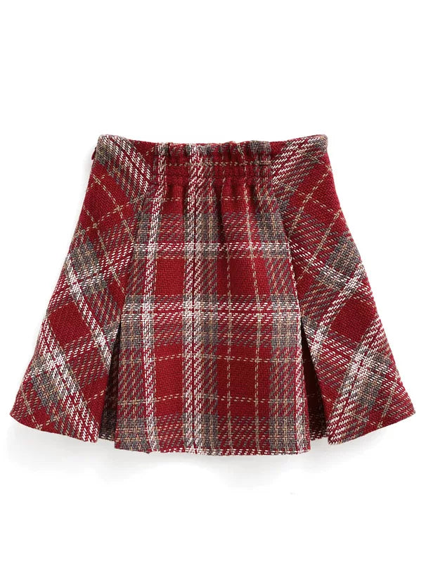 GRL 粗紗格紋短裙 [bt0176]