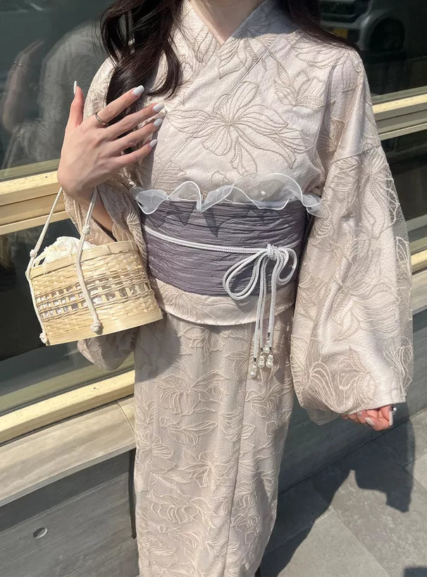 GRL 2way 薄紗花卉浴衣 3件組 [YKT12]