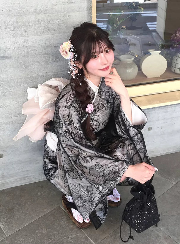 GRL 花花珍珍浴衣頭飾 5件組 4色 [HYKT0]