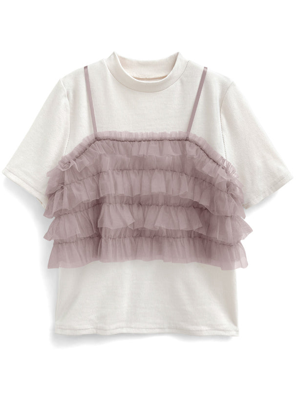 GRL Ruffle 吊帶胸衣 x 針織上衣套裝 [TP272]