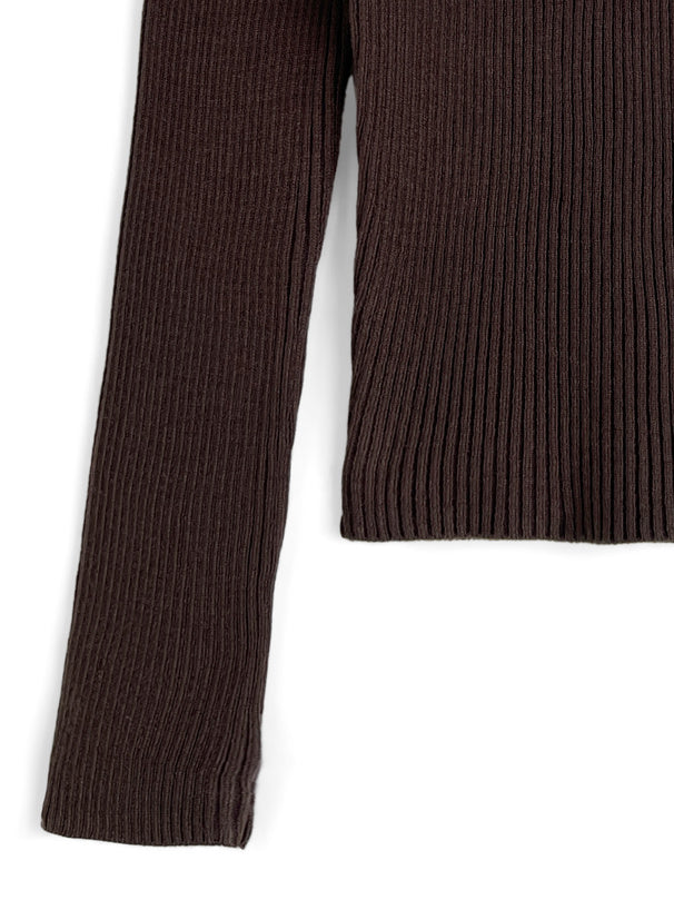 GRL 蕾絲緞帶V領針織上衣 4色 [TP0226]