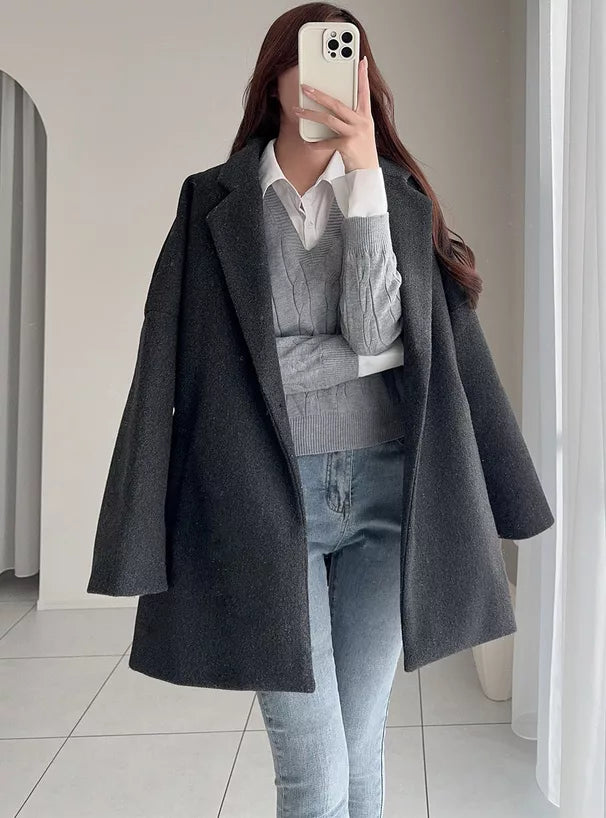 GRL 寬鬆大領口外套 4色 [OT0173]